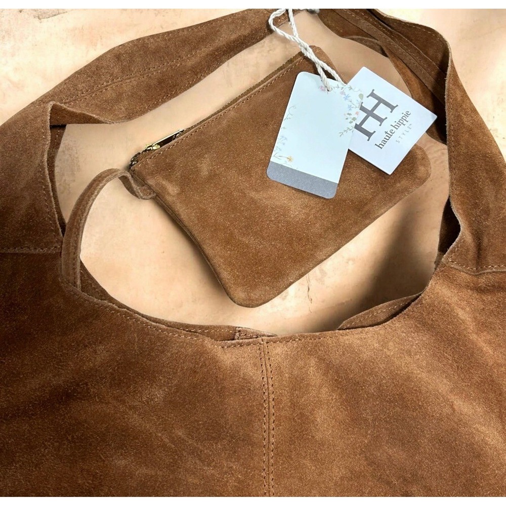 Haute Hippie Suede Tote in Cognac Brown - Picture 6 of 6